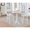 International Concepts Round 36 in Rd Pedestal Bar Height Table, 2 X-Back Bar Height Stools, White, 36 in W, 36 in L, Wood K08-36RT-27B-S6133 - alternate 2